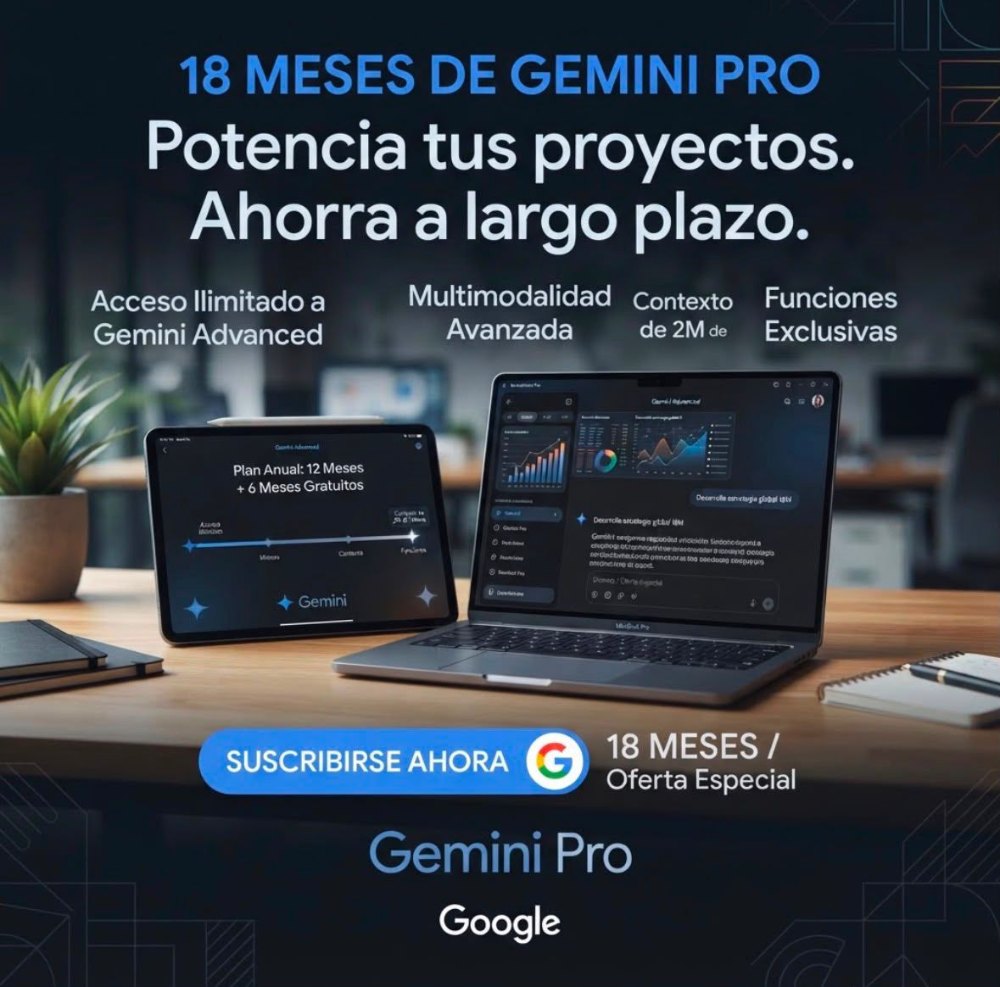 Gemini Pro + 5TB - 18 Meses