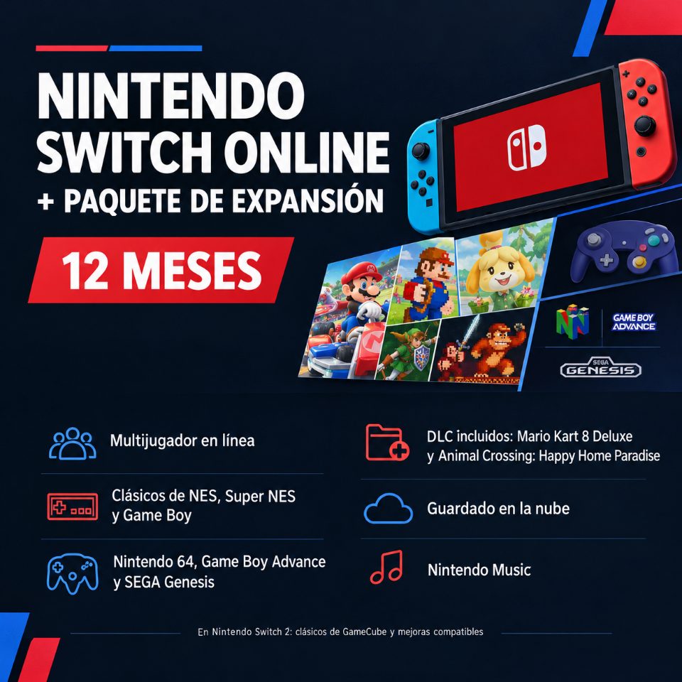 Nintendo Online + Expansion Pack 12 Meses
